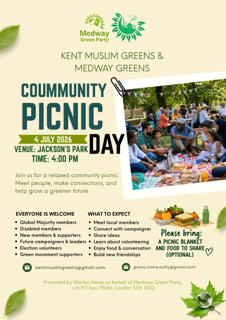 Poster advertising the planned Community Picnic Day, 4th July 2026, at Jackson's Park